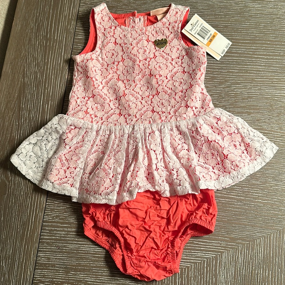 Juicy Couture 2 Piece Dress Set Size 12 mths-NWT